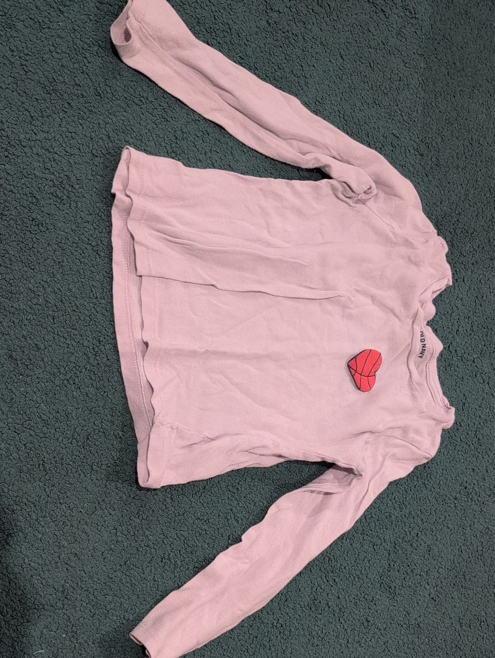 Old Navy Light Purple Long Sleeve Tee Basketball Heart  Size 6/7